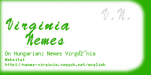 virginia nemes business card